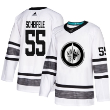 Men's Adidas Winnipeg Jets #55 Mark Scheifele White 2019 All-Star Game Parley Authentic Stitched NHL Jersey
