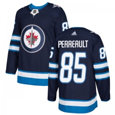 Men's Adidas Winnipeg Jets #85 Mathieu Perreault Authentic Navy Blue Home NHL Jersey