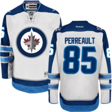 Men's Reebok Winnipeg Jets #85 Mathieu Perreault Authentic White Away NHL Jersey