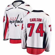 Men's Washington Capitals #74 John Carlson Fanatics Branded White Away Breakaway NHL Jersey