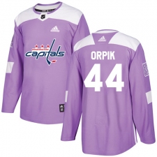 Youth Adidas Washington Capitals #44 Brooks Orpik Authentic Purple Fights Cancer Practice NHL Jersey