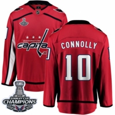 Men's Washington Capitals #10 Brett Connolly Fanatics Branded Red Home Breakaway 2018 Stanley Cup Final Champions NHL Jersey