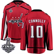 Men's Washington Capitals #10 Brett Connolly Fanatics Branded Red Home Breakaway 2018 Stanley Cup Final NHL Jersey