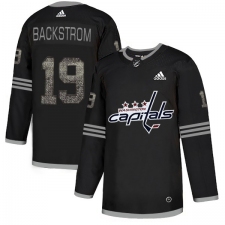 Men's Adidas Washington Capitals #19 Nicklas Backstrom Black 1 Authentic Classic Stitched NHL Jersey