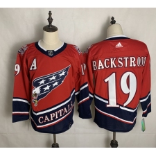 Men's Washington Capitals #19 Nicklas Backstrom Red Authentic Classic Stitched Jersey
