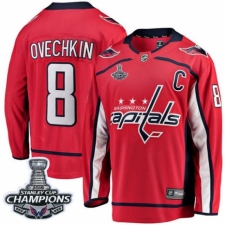 Youth Washington Capitals #8 Alex Ovechkin Fanatics Branded Red Home Breakaway 2018 Stanley Cup Final Champions NHL Jersey