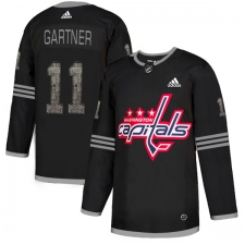 Men's Adidas Washington Capitals #11 Mike Gartner Black Authentic Classic Stitched NHL Jersey