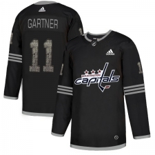 Men's Adidas Washington Capitals #11 Mike Gartner Black1 Authentic Classic Stitched NHL Jersey