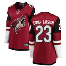 Women's Arizona Coyotes #23 Oliver Ekman-Larsson Fanatics Branded Burgundy Red Home Breakaway NHL Jersey