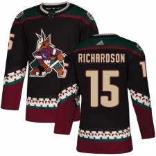 Men's Adidas Arizona Coyotes #15 Brad Richardson Premier Black Alternate NHL Jersey