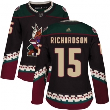 Women's Adidas Arizona Coyotes #15 Brad Richardson Premier Black Alternate NHL Jersey