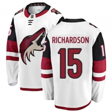 Youth Arizona Coyotes #15 Brad Richardson Fanatics Branded White Away Breakaway NHL Jersey