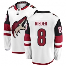 Men's Arizona Coyotes #8 Tobias Rieder Fanatics Branded White Away Breakaway NHL Jersey