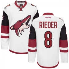 Women's Reebok Arizona Coyotes #8 Tobias Rieder Authentic White Away NHL Jersey