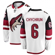 Men's Arizona Coyotes #6 Jakob Chychrun Fanatics Branded White Away Breakaway NHL Jersey