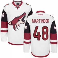 Men's Reebok Arizona Coyotes #48 Jordan Martinook Authentic White Away NHL Jersey
