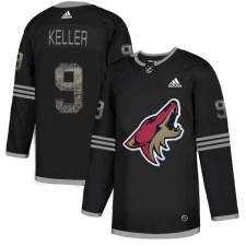 Men's Adidas Arizona Coyotes #9 Clayton Keller Black Authentic Classic Stitched NHL Jersey