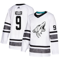 Men's Adidas Arizona Coyotes #9 Clayton Keller White 2019 All-Star Game Parley Authentic Stitched NHL Jersey