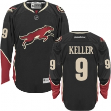 Men's Reebok Arizona Coyotes #9 Clayton Keller Premier Black Third NHL Jersey