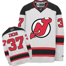 Youth Reebok New Jersey Devils #37 Pavel Zacha Authentic White Away NHL Jersey