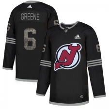 Men's Adidas New Jersey Devils #6 Andy Greene Black Authentic Classic Stitched NHL Jersey