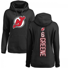 NHL Women's Adidas New Jersey Devils #6 Andy Greene Black Backer Pullover Hoodie