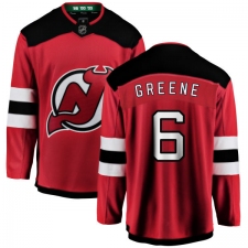 Youth New Jersey Devils #6 Andy Greene Fanatics Branded Red Home Breakaway NHL Jersey