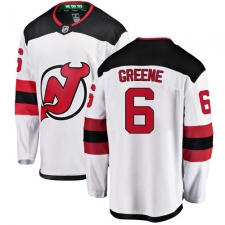 Youth New Jersey Devils #6 Andy Greene Fanatics Branded White Away Breakaway NHL Jersey