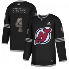 Men's Adidas New Jersey Devils #4 Scott Stevens Black Authentic Classic Stitched NHL Jersey
