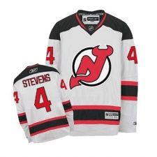 Youth Reebok New Jersey Devils #4 Scott Stevens Authentic White Away NHL Jersey