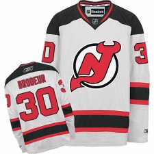 Men's Reebok New Jersey Devils #30 Martin Brodeur Authentic White Away NHL Jersey