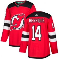 Men's Adidas New Jersey Devils #14 Adam Henrique Authentic Red Home NHL Jersey