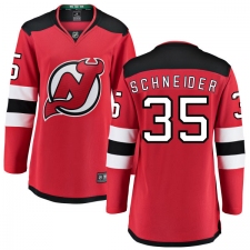 Women's New Jersey Devils #35 Cory Schneider Fanatics Branded Red Home Breakaway NHL Jersey