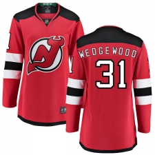 Women's New Jersey Devils #31 Scott Wedgewood Fanatics Branded Red Home Breakaway NHL Jersey