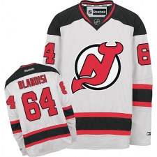 Youth Reebok New Jersey Devils #64 Joseph Blandisi Authentic White Away NHL Jersey