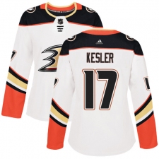 Women's Adidas Anaheim Ducks #17 Ryan Kesler Authentic White Away NHL Jersey