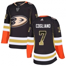 Men's Adidas Anaheim Ducks #7 Andrew Cogliano Authentic Black Drift Fashion NHL Jersey