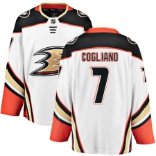 Men's Anaheim Ducks #7 Andrew Cogliano Fanatics Branded White Away Breakaway NHL Jersey