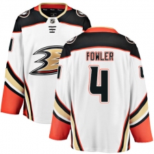 Men's Anaheim Ducks #4 Cam Fowler Fanatics Branded White Away Breakaway NHL Jersey