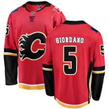 Youth Calgary Flames #5 Mark Giordano Fanatics Branded Red Home Breakaway NHL Jersey
