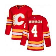 Youth Adidas Calgary Flames #4 Rasmus Andersson Premier Red Alternate NHL Jersey