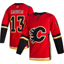 Men's Calgary Flames #13 Johnny Gaudreau adidas Red 2020-21 Alternate Authentic Player Jersey