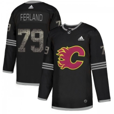 Men's Adidas Calgary Flames #79 Michael Ferland Black Authentic Classic Stitched NHL Jersey