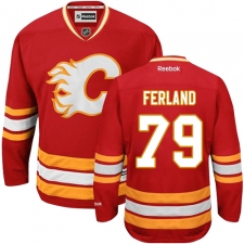 Youth Reebok Calgary Flames #79 Michael Ferland Premier Red Third NHL Jersey
