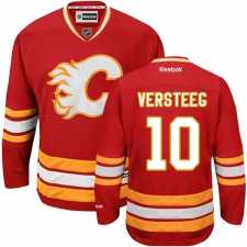 Women's Reebok Calgary Flames #10 Kris Versteeg Authentic Red Third NHL Jersey