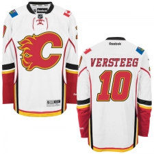 Youth Reebok Calgary Flames #10 Kris Versteeg Authentic White Away NHL Jersey