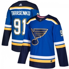 Youth Adidas St. Louis Blues #91 Vladimir Tarasenko Premier Royal Blue Home NHL Jersey