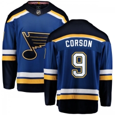 Men's St. Louis Blues #9 Shayne Corson Fanatics Branded Royal Blue Home Breakaway NHL Jersey