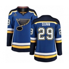 Women's St. Louis Blues #29 Vince Dunn Fanatics Branded Royal Blue Home Breakaway 2019 Stanley Cup Champions Hockey Jersey