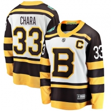 Youth Boston Bruins #33 Zdeno Chara White 2019 Winter Classic Fanatics Branded Breakaway NHL Jersey